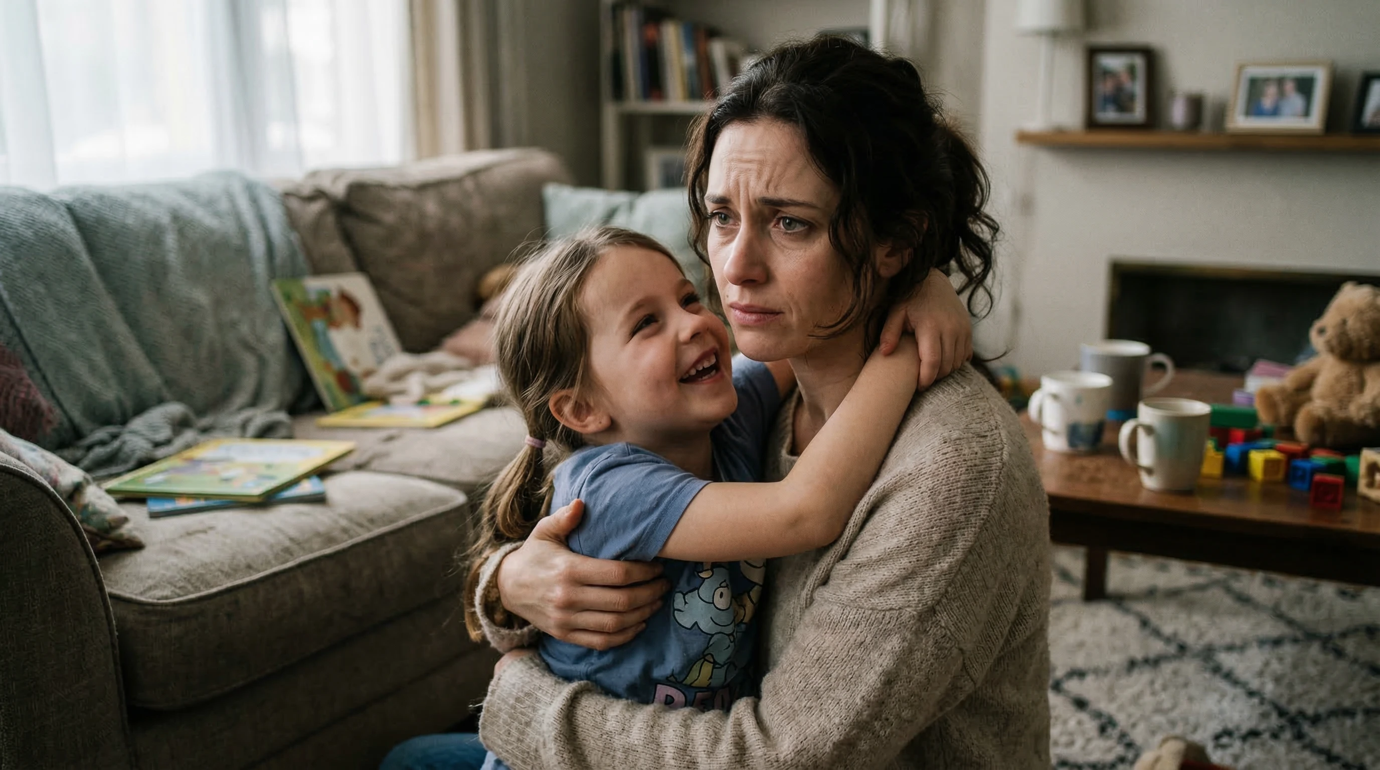 A softfocus intimate portrait of a young mother em delpmaspu