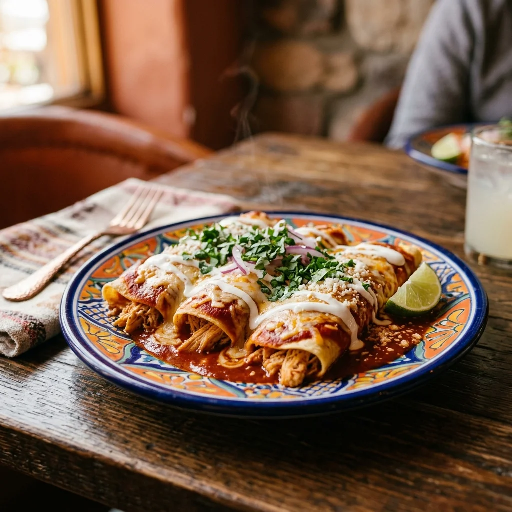 Chicken Enchiladas Rojas
